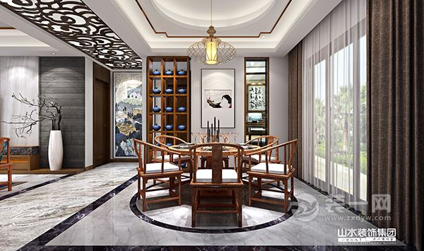 150平米新中式 合肥装修公司滨湖假日枫丹苑效