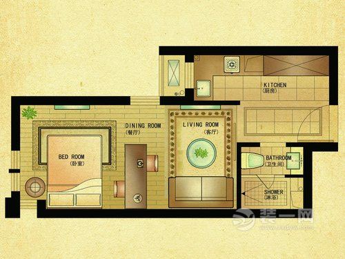 宁波和美城40平米装修案例 现代简约小情侣的最爱